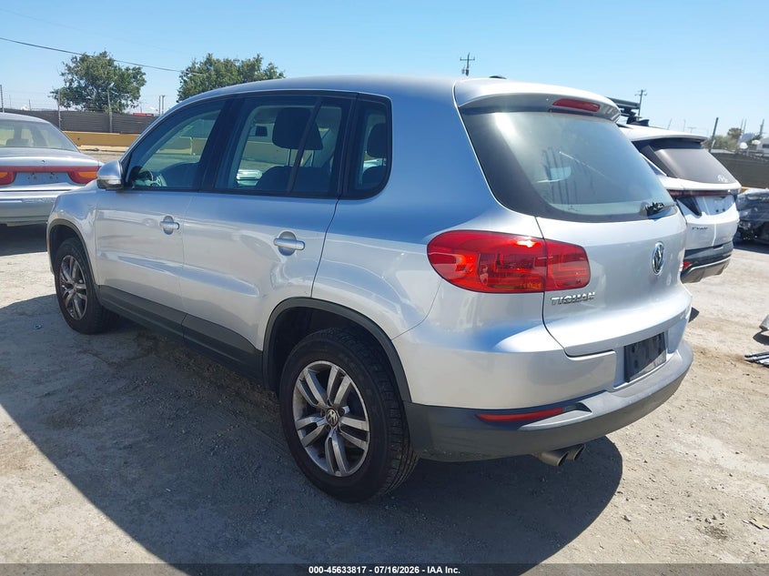 2014 Volkswagen Tiguan VIN WVGAV3AX6EW534865 IAAI salvage auction — NORMAL WEAR, Clear - Dealer Only (California), sold $600 on 2026-07-30 (photo 3)