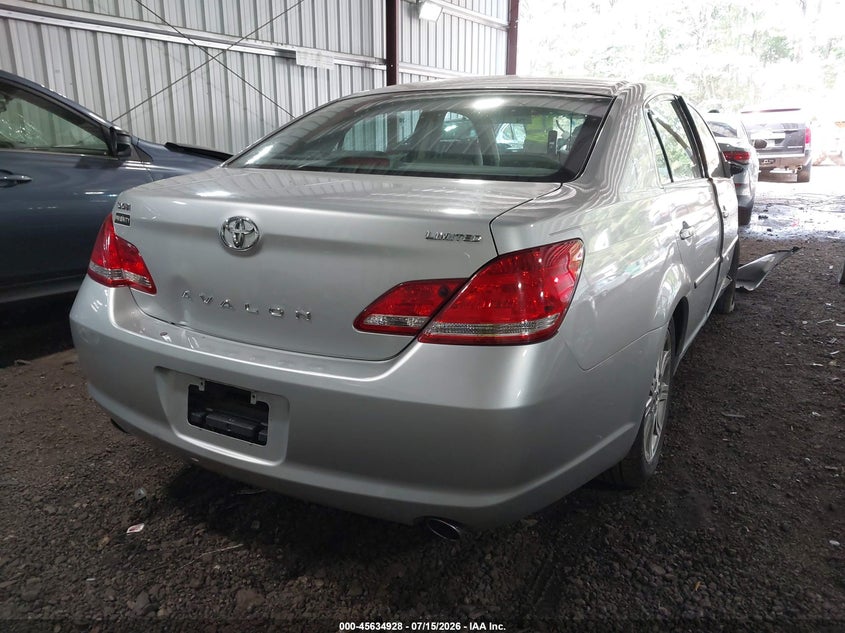 2007 Toyota Avalon VIN 4T1BK36B37U226013 IAAI salvage auction — FRONT & REAR, Clear (Virginia), sold $675 on 2026-08-05 (photo 4)