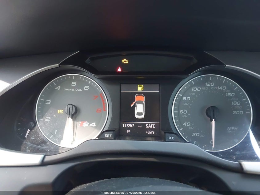 2012 Audi S4 VIN WAUBGAFL1CA081176 IAAI salvage auction — NORMAL WEAR, Clear (New Jersey), sold $25 on 2026-07-29 (photo 7)