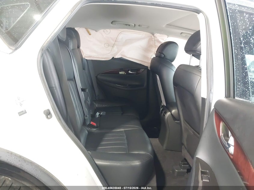 2012 Infiniti Ex VIN JN1AJ0HR1CM450681 IAAI salvage auction — FRONT & REAR, Salvage (Texas), sold $250 on 2026-08-22 (photo 8)