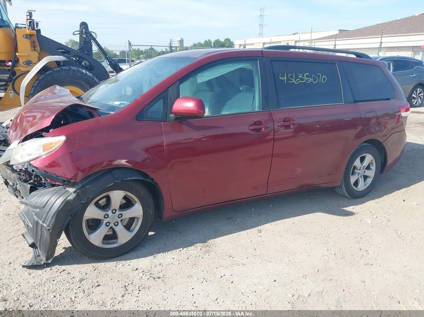 2011 Toyota Sienna VIN 5TDKK3DC1BS118728 IAAI salvage auction — FRONT END, Junk Bill Of Sale Mv2459 (Wisconsin), sold $400 on 2026-07-28 (photo 2)