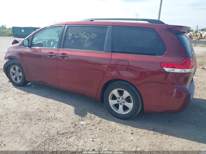 2011 Toyota Sienna VIN 5TDKK3DC1BS118728 IAAI salvage auction — FRONT END, Junk Bill Of Sale Mv2459 (Wisconsin), sold $400 on 2026-07-28 (photo 3)