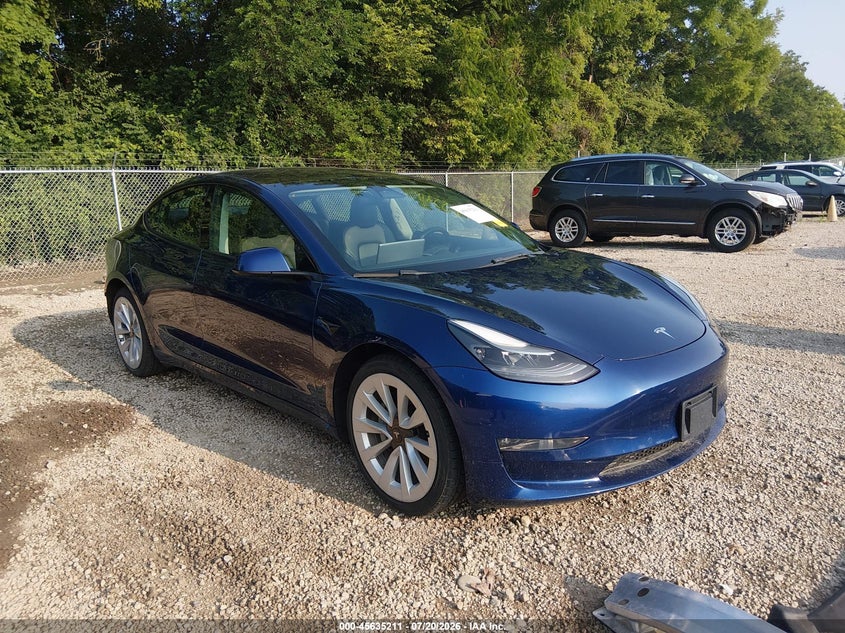 2022 Tesla Model 3 VIN 5YJ3E1EB4NF187086 IAAI salvage auction — REAR END, Salvage (Ohio), sold $7,200 on 2026-08-01 (photo 1)