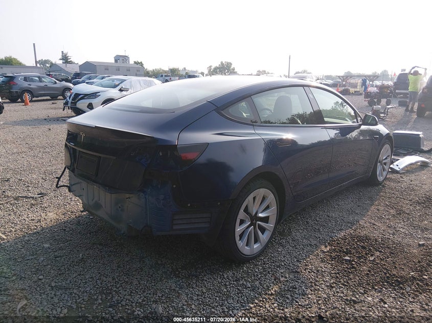 2022 Tesla Model 3 VIN 5YJ3E1EB4NF187086 IAAI salvage auction — REAR END, Salvage (Ohio), sold $7,200 on 2026-08-01 (photo 4)