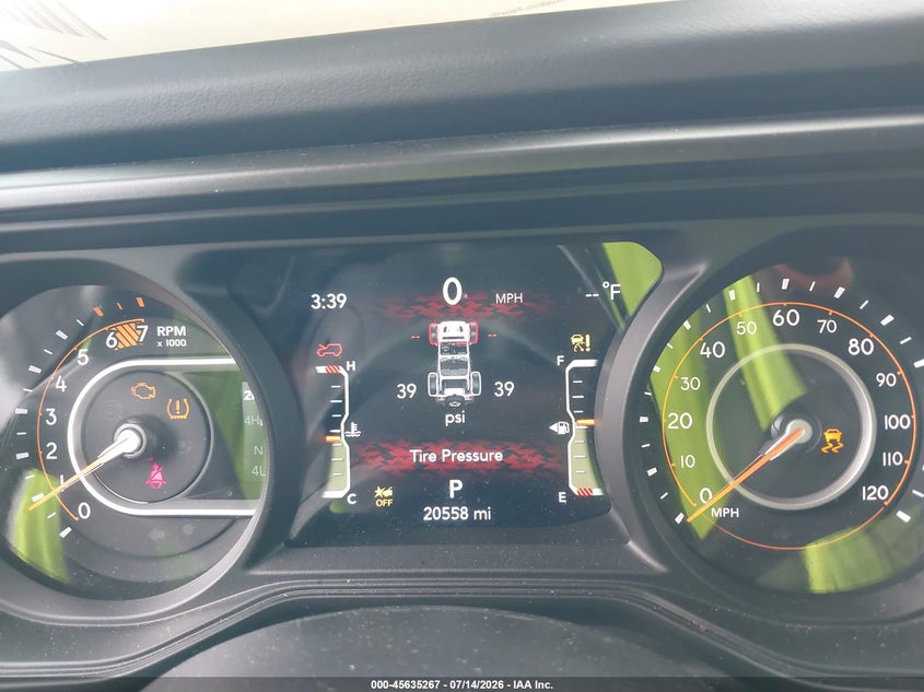 2026 Jeep Wrangler / VIN 1C4PJXEN7TW210783 IAAI salvage auction — FRONT END, Salvage Title, sold $18,925 on 2026-07-30 (photo 7)