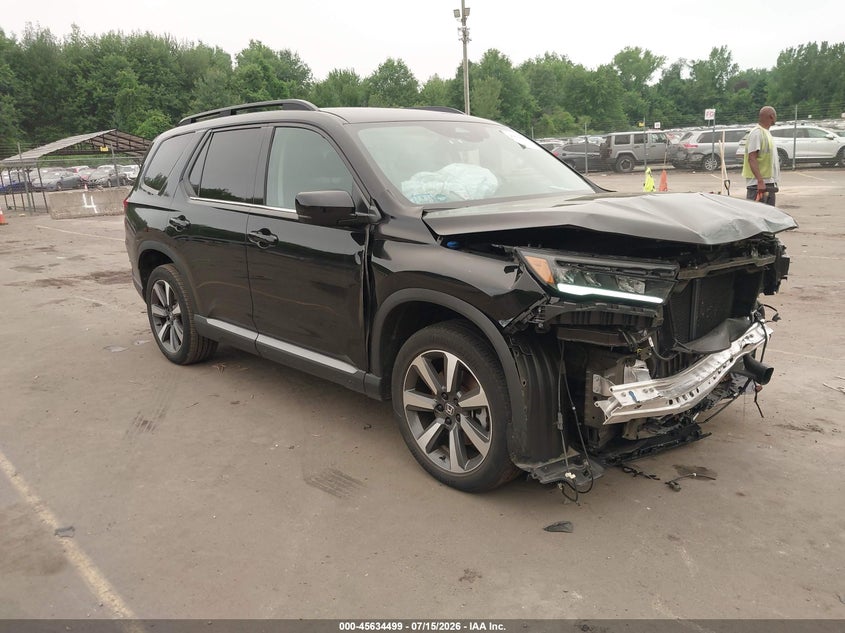2025 Honda Pilot VIN 5FNYG1H85SB040352 IAAI salvage auction — FRONT END, Salvage Title, sold $14,400 on 2026-10-01 (photo 1)