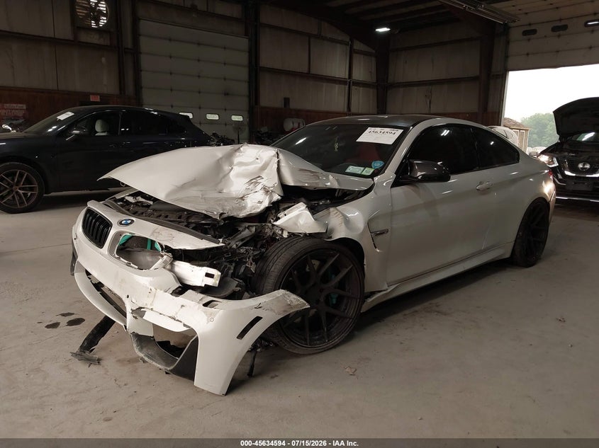 2017 BMW M4 VIN WBS3R9C52HK709083 IAAI salvage auction — FRONT & REAR, Salvage Title, sold $7,600 on 2026-07-29 (photo 2)