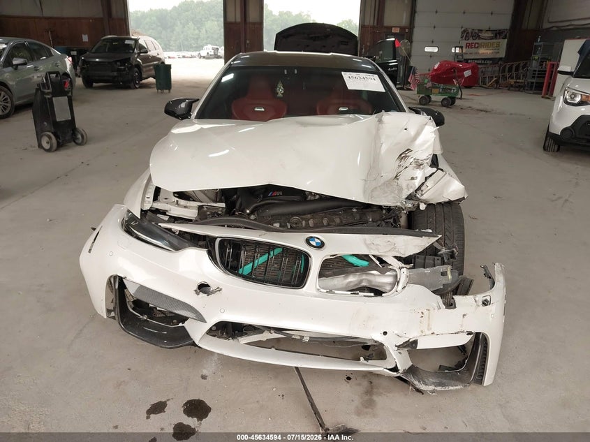2017 BMW M4 VIN WBS3R9C52HK709083 IAAI salvage auction — FRONT & REAR, Salvage Title, sold $7,600 on 2026-07-29 (photo 6)