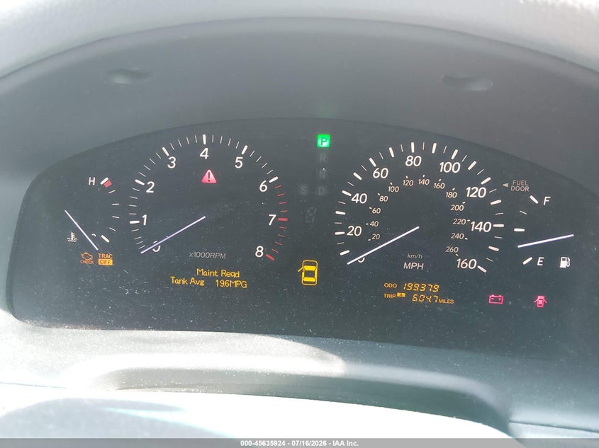 2004 Lexus Ls 430 VIN JTHBN36F640137536 IAAI salvage auction — NORMAL WEAR, Clear (Indiana), sold $400 on 2026-07-29 (photo 7)