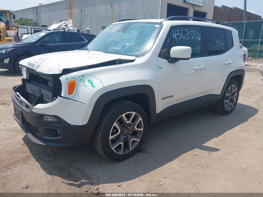 2017 Jeep Renegade VIN ZACCJBBB4HPG10638 IAAI salvage auction — FRONT END, Salvage Title, sold $1,050 on 2026-08-18 (photo 2)