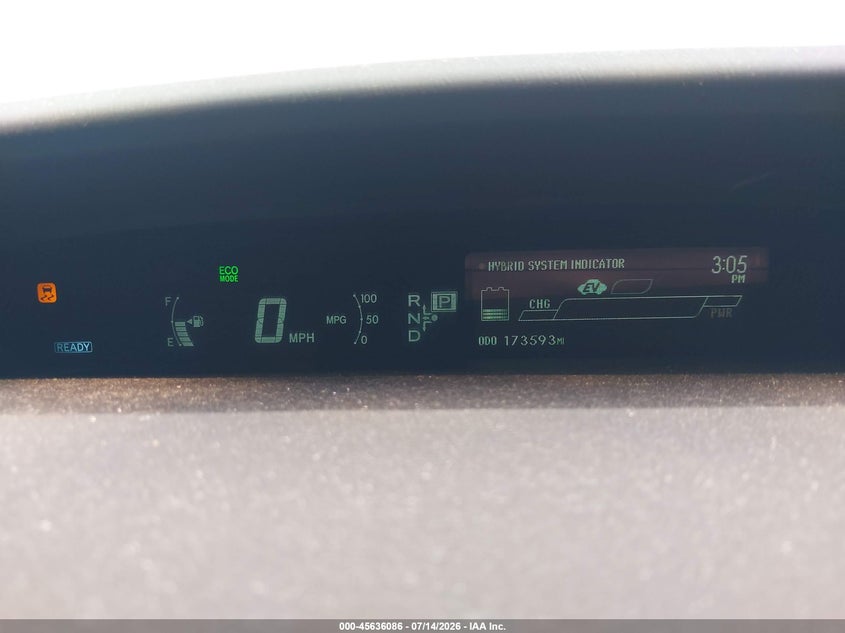 2012 Toyota Prius VIN JTDKN3DP9C3007812 IAAI salvage auction — NORMAL WEAR, Salvage Title, sold $2,050 on 2026-07-21 (photo 7)