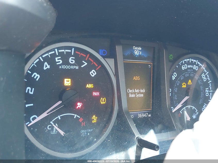2020 Toyota Tacoma VIN 3TMCZ5AN3LM292271 IAAI salvage auction — ROLLOVER, Wait Title, sold $4,950 on 2026-08-15 (photo 7)
