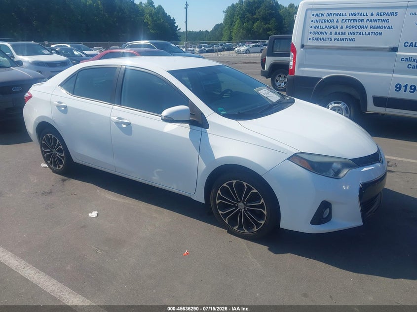 2016 Toyota Corolla VIN 5YFBURHE6GP484127 IAAI salvage auction — LEFT SIDE, Salvage (North Carolina), sold $3,250 on 2026-07-29 (photo 1)
