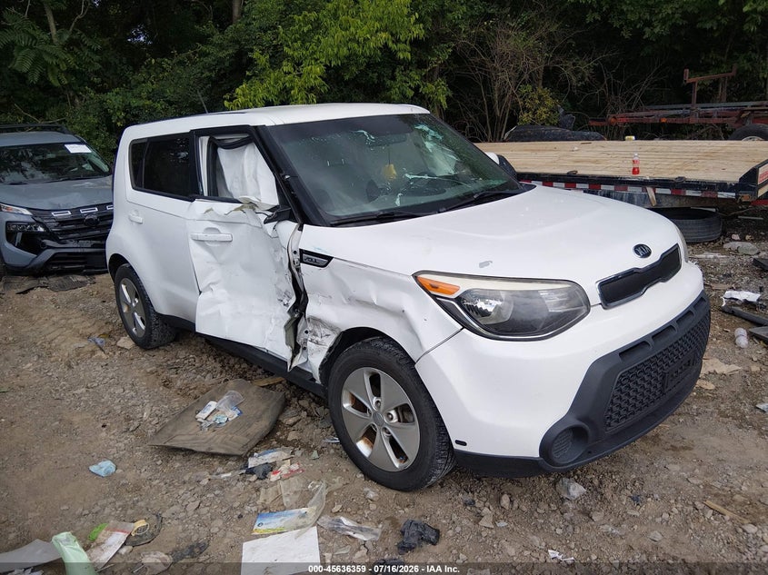 2016 Kia Soul VIN KNDJN2A25G7272675 IAAI salvage auction — REAR END, Salvage Title, sold $475 on 2026-10-02 (photo 1)