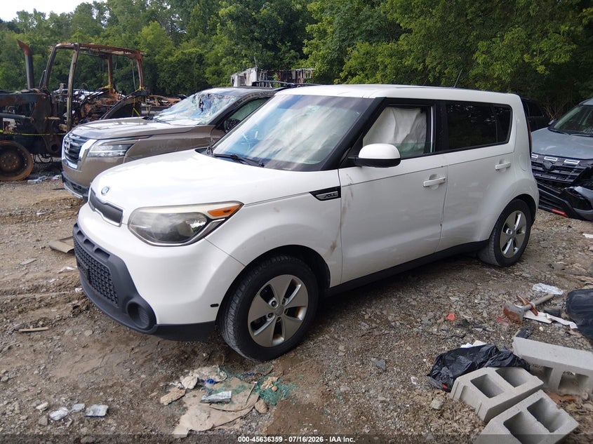 2016 Kia Soul VIN KNDJN2A25G7272675 IAAI salvage auction — REAR END, Salvage Title, sold $475 on 2026-10-02 (photo 2)