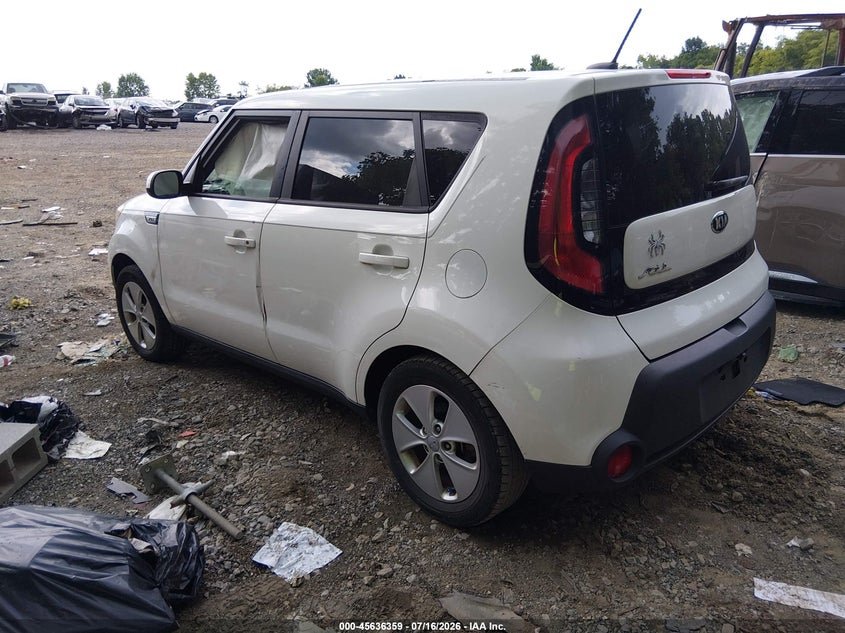 2016 Kia Soul VIN KNDJN2A25G7272675 IAAI salvage auction — REAR END, Salvage Title, sold $475 on 2026-10-02 (photo 3)
