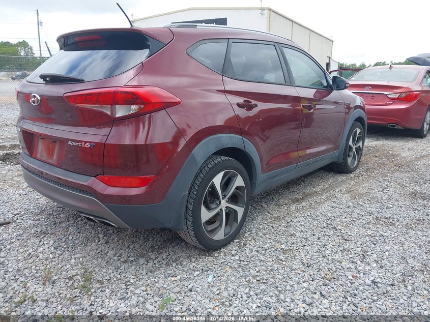 2016 Hyundai Tucson VIN KM8J33A2XGU176758 IAAI salvage auction — NORMAL WEAR, Clear (Arizona), sold $3,200 on 2026-07-31 (photo 4)