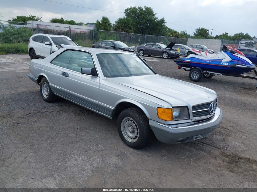 1984 Mercedes-benz 500 VIN WDBCA44A0EA021144 IAAI salvage auction — NORMAL WEAR, Clear (Florida), sold $3,400 on 2026-07-22 (photo 1)