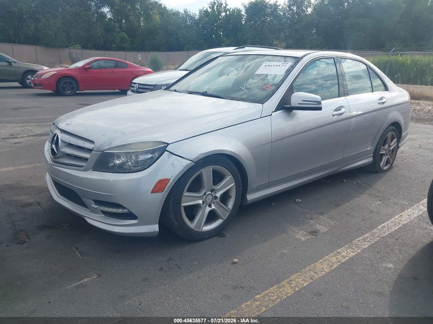 2011 Mercedes-benz C class VIN WDDGF8BB4BR163748 IAAI salvage auction — FRONT END, Nrc Lienholder Repossession Paperwork (Utah), sold $475 on 2026-08-06 (photo 2)