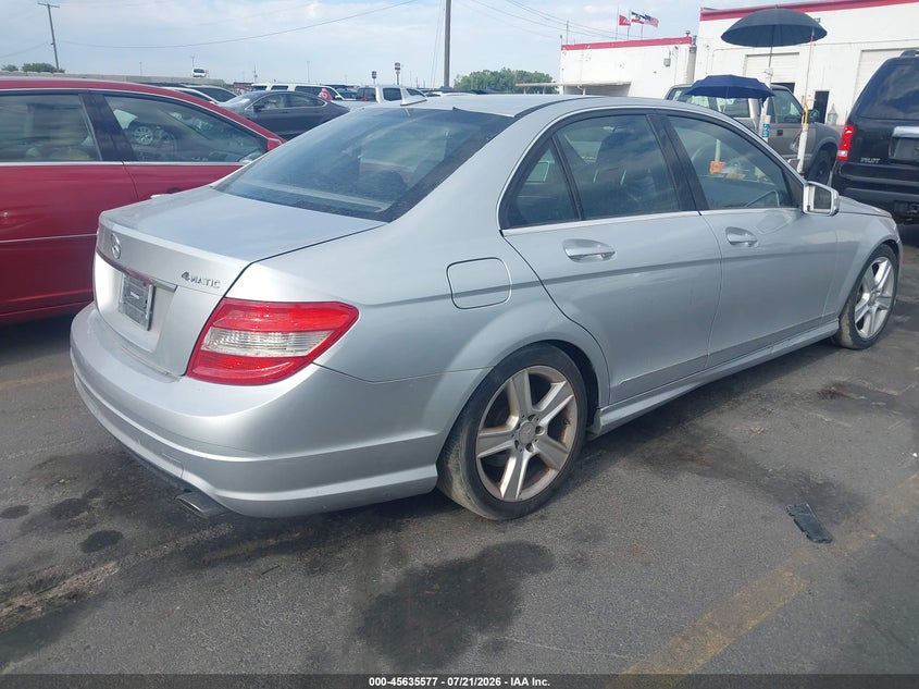 2011 Mercedes-benz C class VIN WDDGF8BB4BR163748 IAAI salvage auction — FRONT END, Nrc Lienholder Repossession Paperwork (Utah), sold $475 on 2026-08-06 (photo 4)