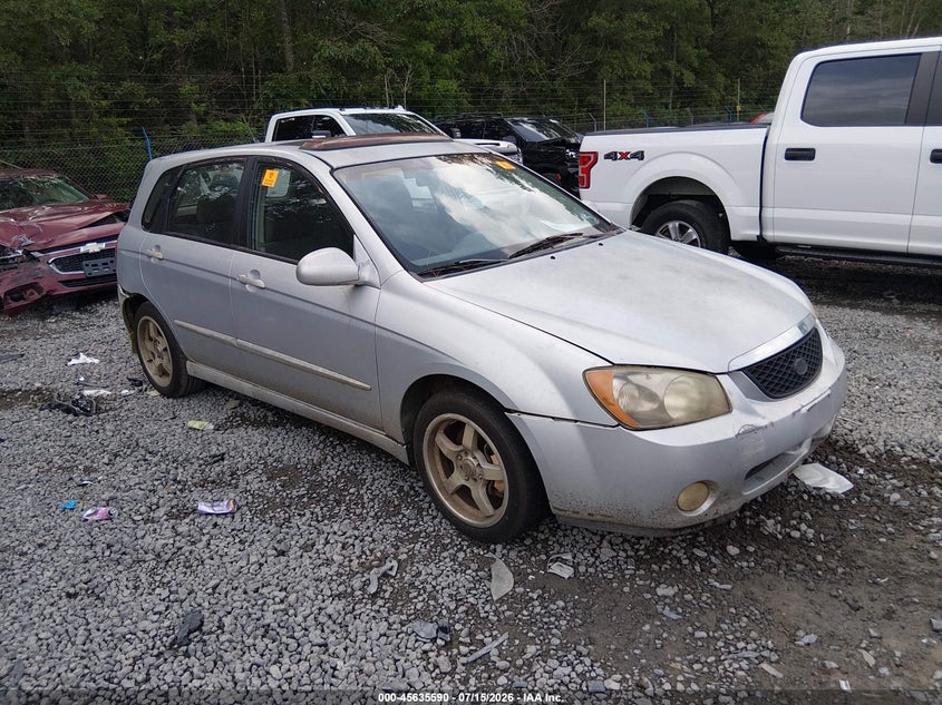 2005 Kia Spectra VIN KNAFE161855070533 IAAI salvage auction — NORMAL WEAR, Clear (South Carolina), sold $25 on 2026-07-28 (photo 1)