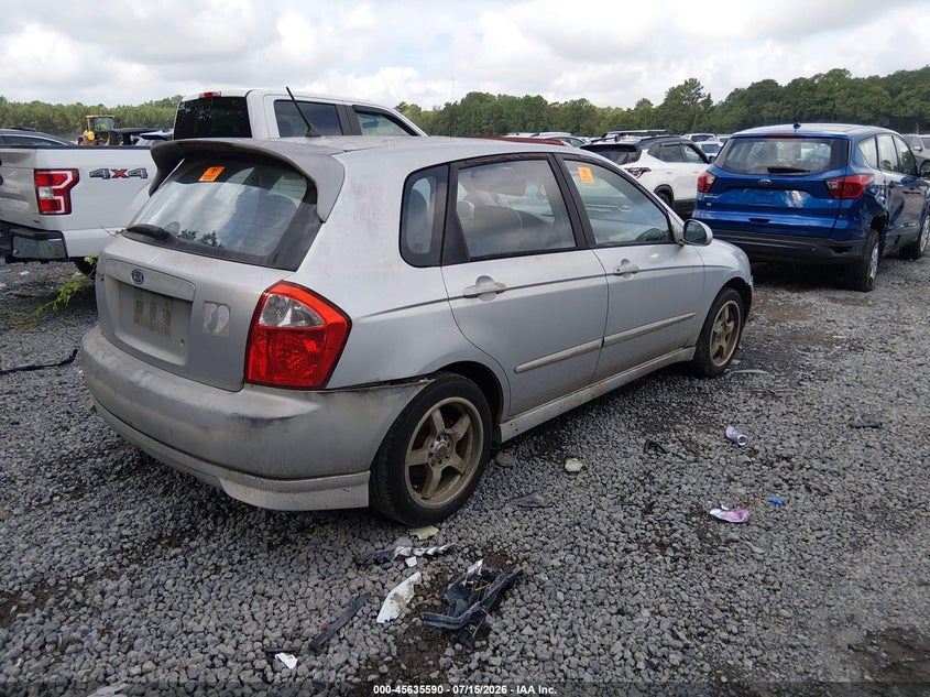 2005 Kia Spectra VIN KNAFE161855070533 IAAI salvage auction — NORMAL WEAR, Clear (South Carolina), sold $25 on 2026-07-28 (photo 4)