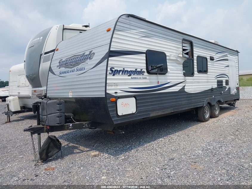 2016 Keystone Travel trailer VIN 4YDT26020G3153267 IAAI salvage auction — SIDE, Salvage (Pennsylvania), sold $25 on 2026-07-29 (photo 2)