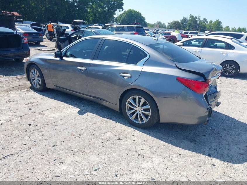 2014 Infiniti Q50 VIN JN1BV7AP2EM689654 IAAI salvage auction — REAR END, Salvage (Georgia), sold $1,825 on 2026-09-14 (photo 3)