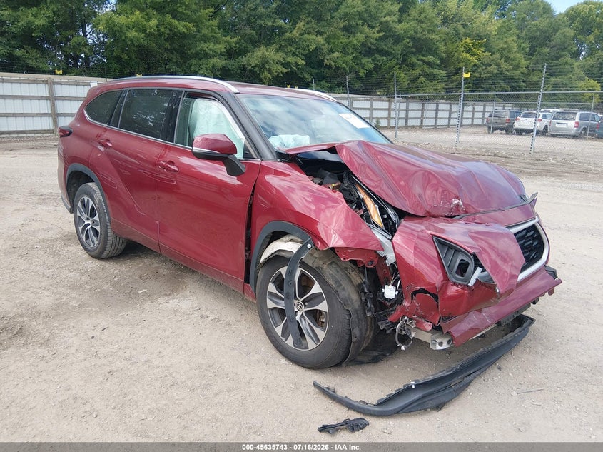 2020 Toyota Highlander VIN 5TDGZRAH5LS513887 — IAAI salvage auction photo