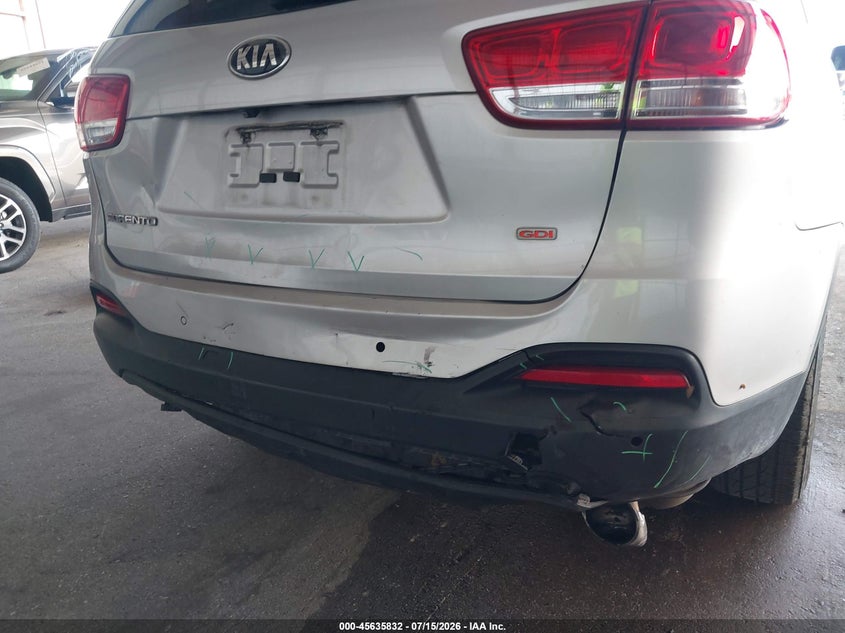 2016 Kia Sorento VIN 5XYPG4A37GG117590 IAAI salvage auction — REAR END, Rebuildable (Florida), sold $675 on 2026-07-22 (photo 6)