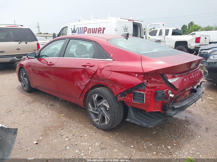 2025 Hyundai Elantra VIN KMHLS4DG5SU036148 IAAI salvage auction — REAR END, Enterprise Vehicles Clear Only (Texas), sold $13,650 on 2026-07-16 (photo 3)