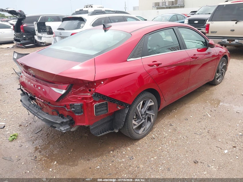 2025 Hyundai Elantra VIN KMHLS4DG5SU036148 IAAI salvage auction — REAR END, Enterprise Vehicles Clear Only (Texas), sold $13,650 on 2026-07-16 (photo 4)