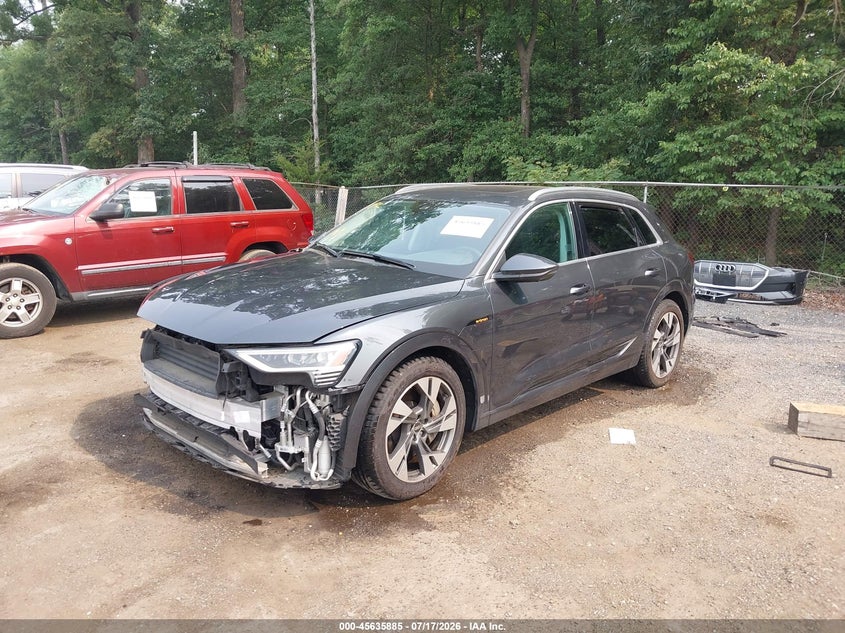 2021 Audi E-tron VIN WA1LAAGE7MB010742 IAAI salvage auction — FRONT END, Wait Title, sold $13,700 on 2026-08-22 (photo 2)