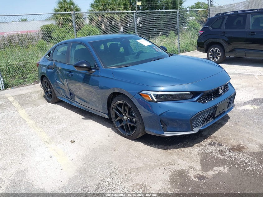 2026 Honda Civic hybrid VIN 2HGFE4F82TH333298 IAAI salvage auction — RIGHT SIDE, Clear (Missouri), sold $13,800 on 2026-07-29 (photo 1)