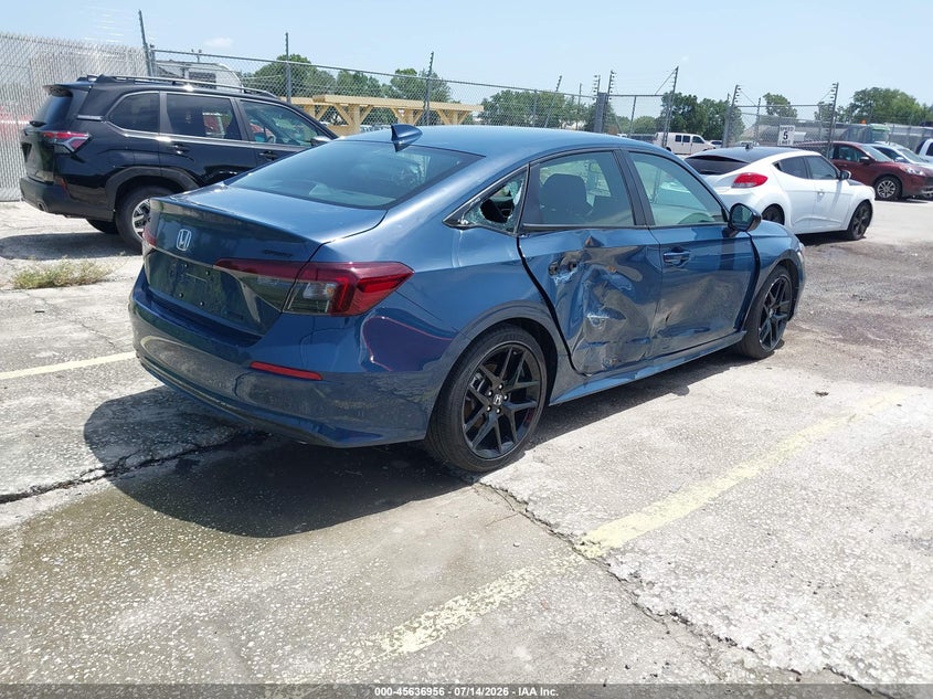 2026 Honda Civic hybrid VIN 2HGFE4F82TH333298 IAAI salvage auction — RIGHT SIDE, Clear (Missouri), sold $13,800 on 2026-07-29 (photo 4)