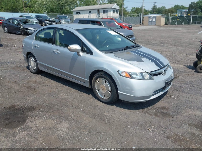 2008 Honda Civic hybrid VIN JHMFA36208S009281 IAAI salvage auction — NORMAL WEAR, Clear (Pennsylvania), sold $25 on 2026-07-21 (photo 1)