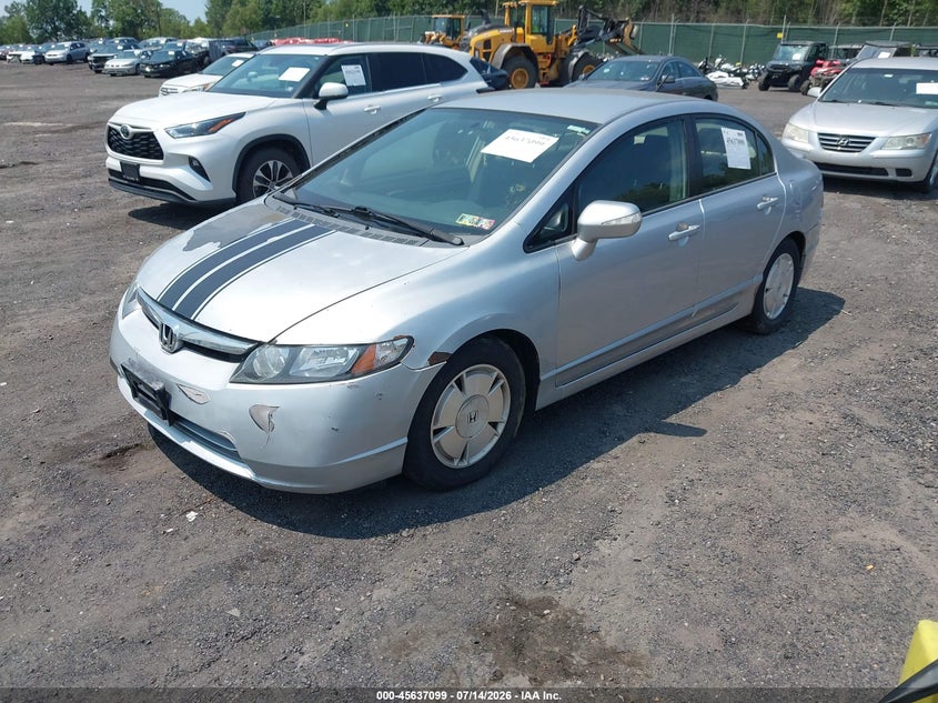 2008 Honda Civic hybrid VIN JHMFA36208S009281 IAAI salvage auction — NORMAL WEAR, Clear (Pennsylvania), sold $25 on 2026-07-21 (photo 2)