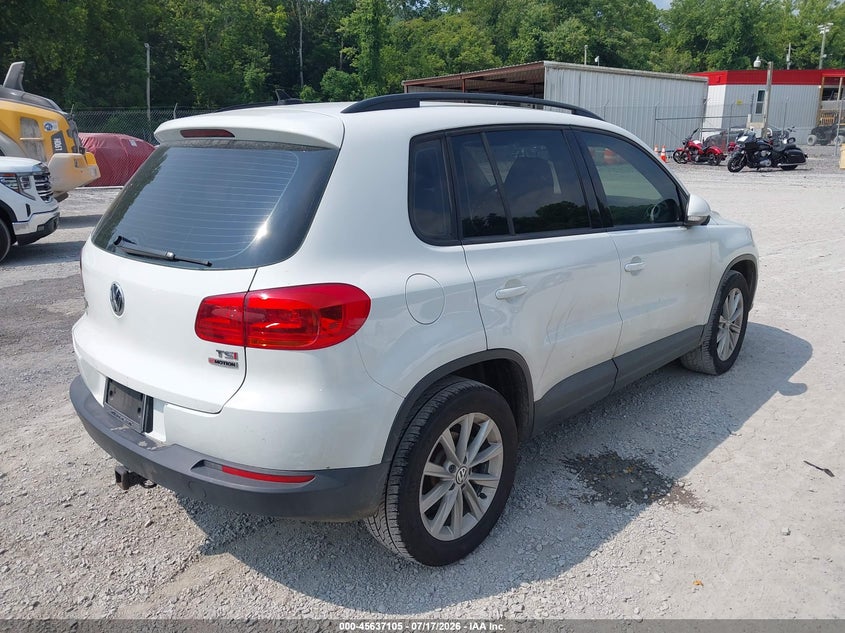 2017 Volkswagen Tiguan VIN WVGBV7AX6HK044031 IAAI salvage auction — FRONT END, Clear (Virginia), sold $1,600 on 2026-08-14 (photo 4)