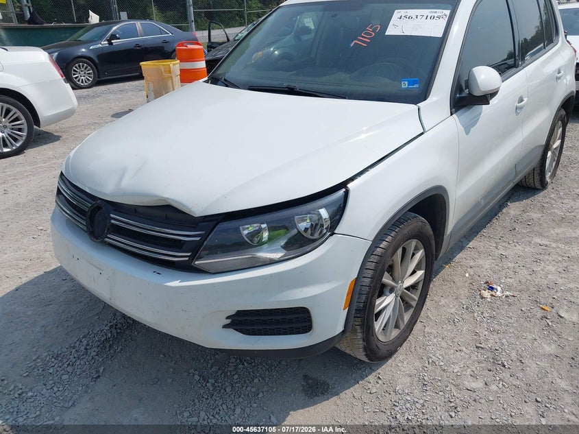 2017 Volkswagen Tiguan VIN WVGBV7AX6HK044031 IAAI salvage auction — FRONT END, Clear (Virginia), sold $1,600 on 2026-08-14 (photo 6)