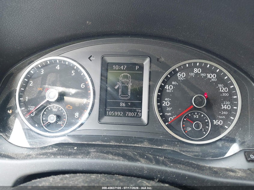 2017 Volkswagen Tiguan VIN WVGBV7AX6HK044031 IAAI salvage auction — FRONT END, Clear (Virginia), sold $1,600 on 2026-08-14 (photo 7)