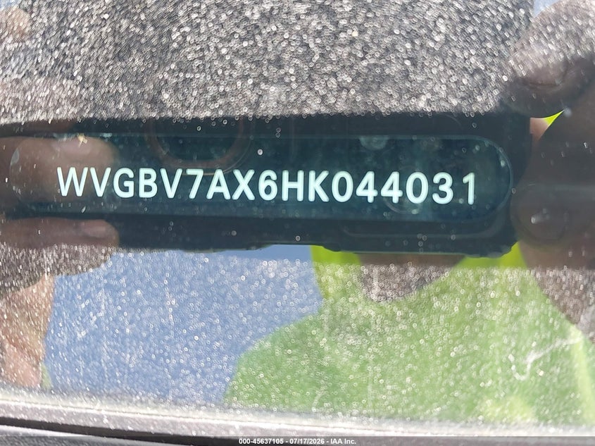 2017 Volkswagen Tiguan VIN WVGBV7AX6HK044031 IAAI salvage auction — FRONT END, Clear (Virginia), sold $1,600 on 2026-08-14 (photo 9)