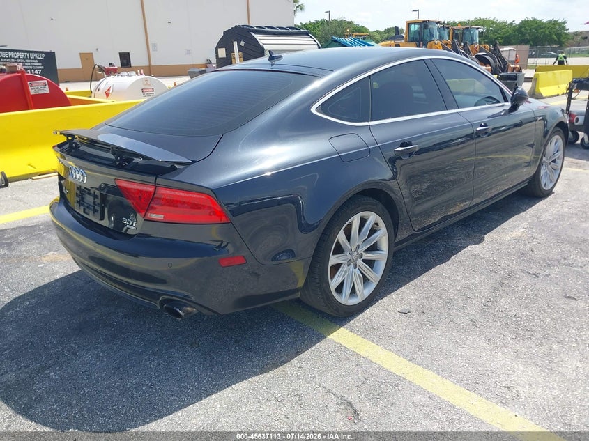 2014 Audi A7 VIN WAUWGAFC3EN095948 IAAI salvage auction — FRONT END, Salvage Title, sold $1,250 on 2026-07-30 (photo 4)