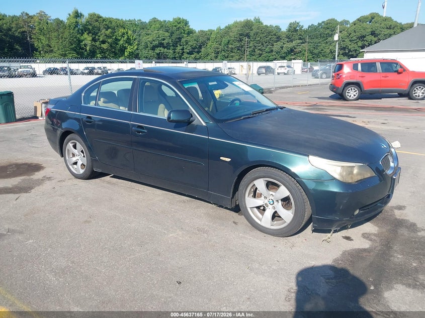 2007 BMW 5 series VIN WBANE73557CM50269 IAAI salvage auction — NORMAL WEAR, Clear (Maryland), sold $475 on 2026-07-29 (photo 1)
