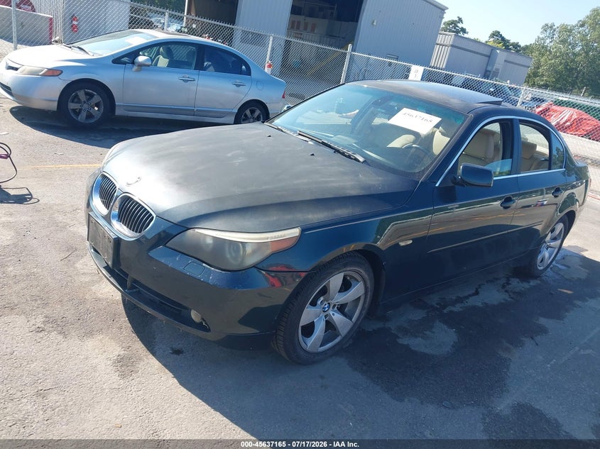 2007 BMW 5 series VIN WBANE73557CM50269 IAAI salvage auction — NORMAL WEAR, Clear (Maryland), sold $475 on 2026-07-29 (photo 2)