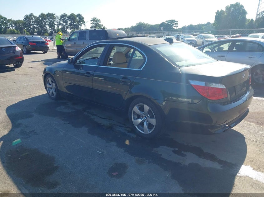 2007 BMW 5 series VIN WBANE73557CM50269 IAAI salvage auction — NORMAL WEAR, Clear (Maryland), sold $475 on 2026-07-29 (photo 3)