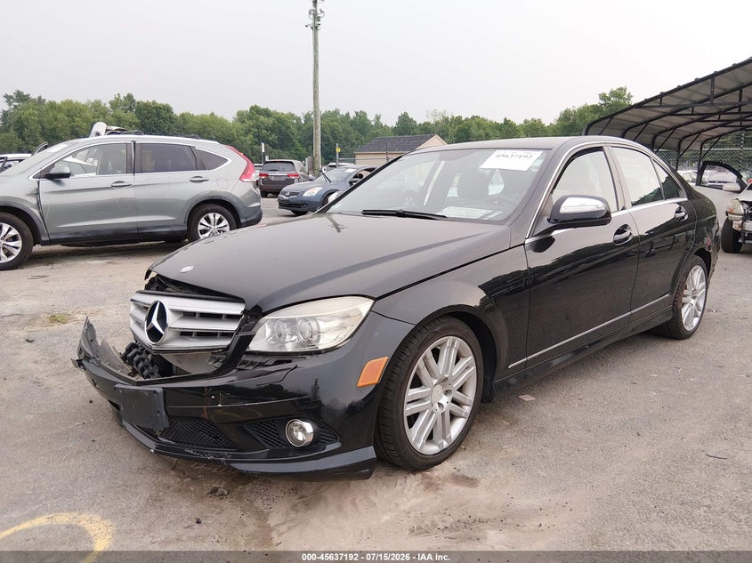 2008 Mercedes-benz C class VIN WDDGF81X18F096386 IAAI salvage auction — RIGHT FRONT, Salvage (Connecticut), sold $600 on 2026-08-06 (photo 2)