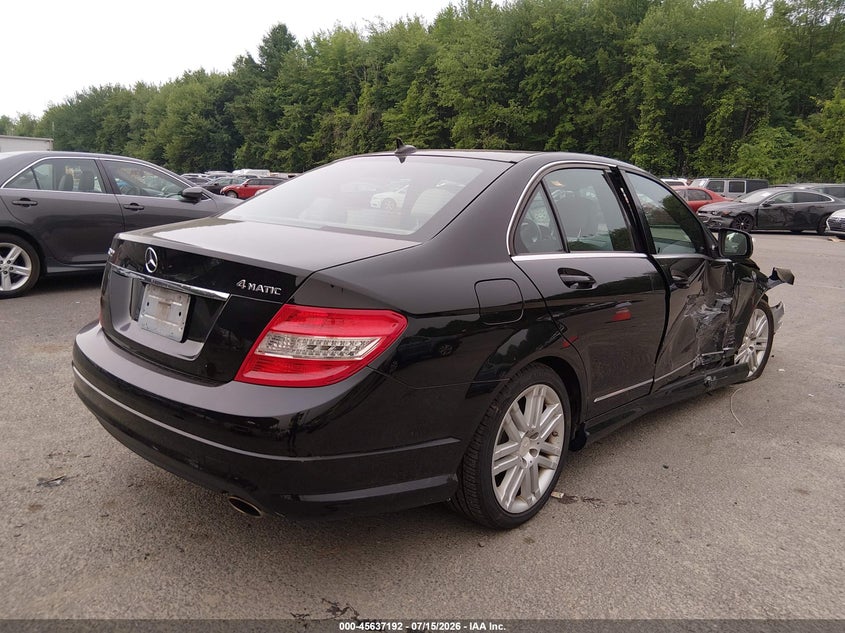 2008 Mercedes-benz C class VIN WDDGF81X18F096386 IAAI salvage auction — RIGHT FRONT, Salvage (Connecticut), sold $600 on 2026-08-06 (photo 4)