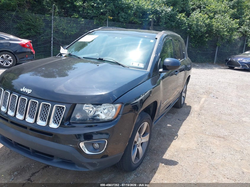2016 Jeep Compass VIN 1C4NJCEA6GD699370 IAAI salvage auction — REAR END, Salvage Title, sold $1,100 on 2026-07-25 (photo 2)