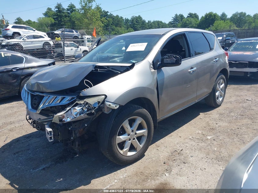 2009 Nissan Murano VIN JN8AZ18W09W125894 IAAI salvage auction — FRONT END, Clear (Massachusetts), sold $400 on 2026-07-31 (photo 2)