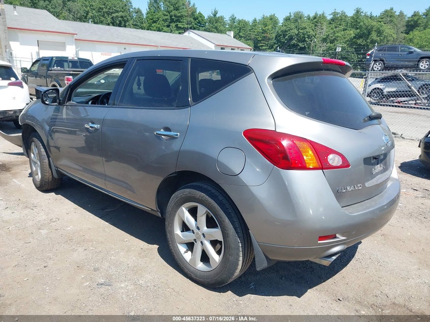 2009 Nissan Murano VIN JN8AZ18W09W125894 IAAI salvage auction — FRONT END, Clear (Massachusetts), sold $400 on 2026-07-31 (photo 3)